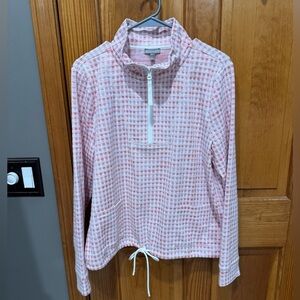 Talbots Pink and White Patterned Sweatshirt
